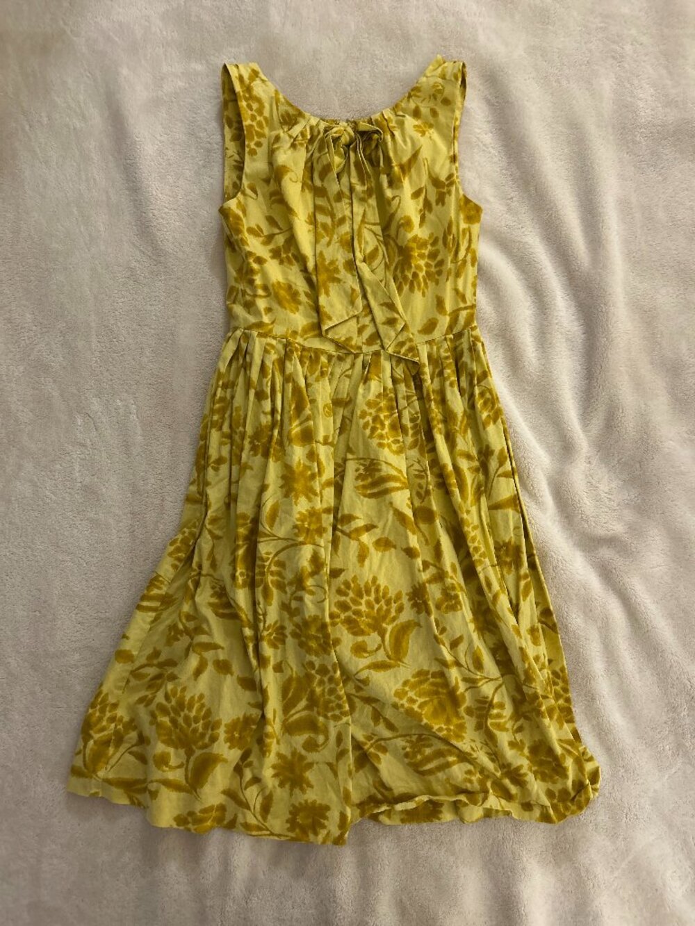 Women's J. Peterman Sunny Yellow Bouffant Dress - Size 0 - Cotton